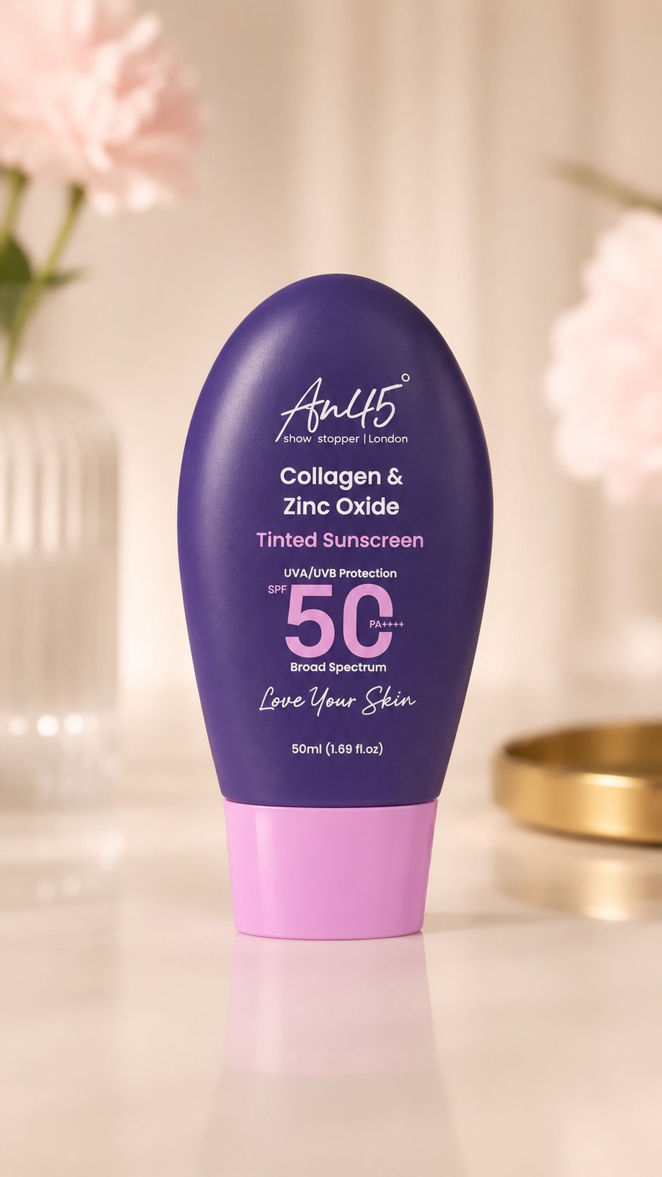 AN45° Collagen Zinc Oxide Tinted Sunscreen
